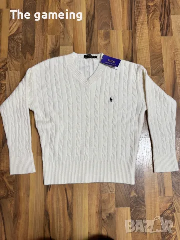 Чисто нов оригинален плетен пуловер Polo Ralph Lauren (Cable-Knit)