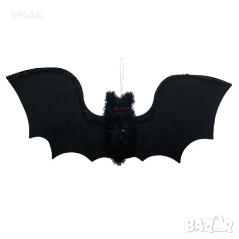 Декоративен прилеп черен tinsel за Halloween декорация_1146470