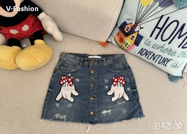 Дънкова пола на ZARA, снимка 3 - Поли - 48186385
