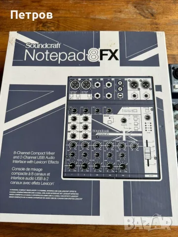 Soundcraft Notepad 8FX смесител, пулт, миксер, снимка 4 - Ресийвъри, усилватели, смесителни пултове - 56682670