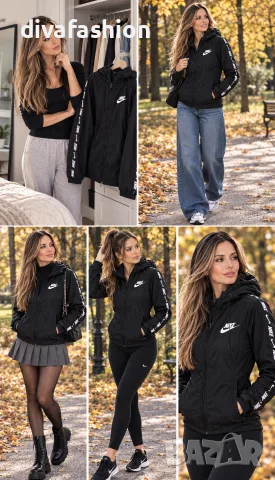 Дамско черно яке Nike с качулка, бродирано лого!
✨ Дамско черно яке Nike текстури