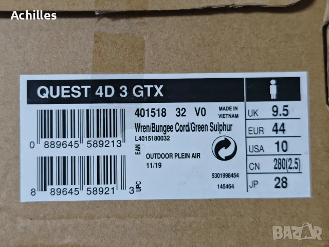 Salomon Quest 4D 3 GTX  Gore-tex размер44, снимка 5 - Мъжки боти - 56557914