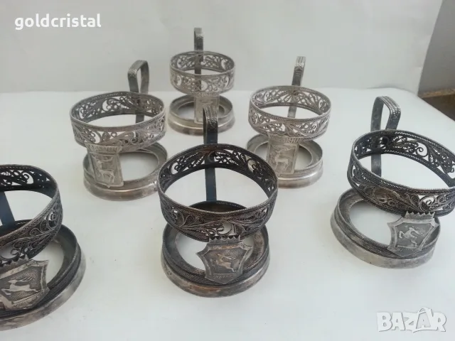 руски стакани подстакани филигран с Термо стъклени чаши 