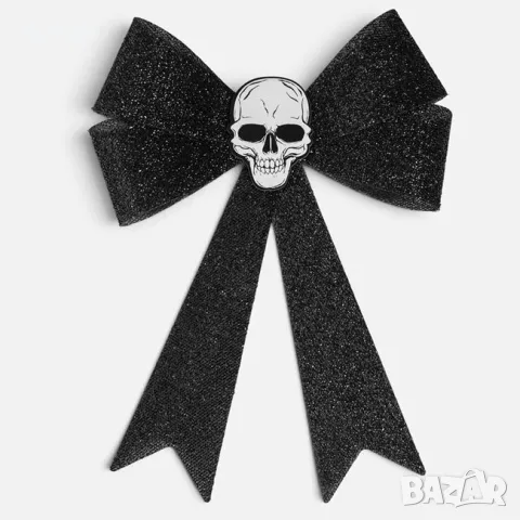 Декоративна halloween панделка череп от tinsel 43 см_1266421