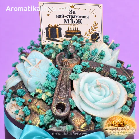 „The Gentleman's Gift“ – Ароматен соев букет, снимка 4 - Декорация за дома - 56681732