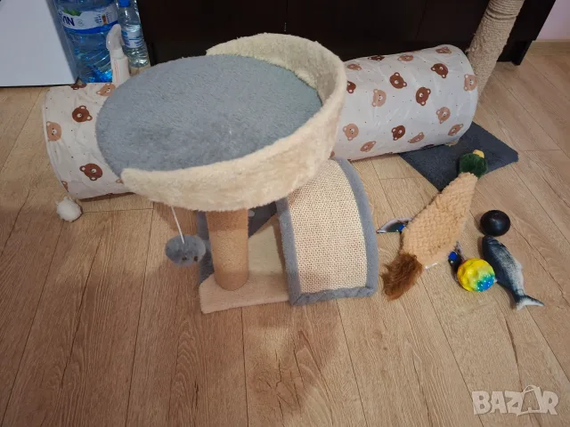 Запазени!Драскалки за коте, 2 бр., тунел, играчки 