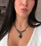 Сребъряна кольета с гранат, снимка 1