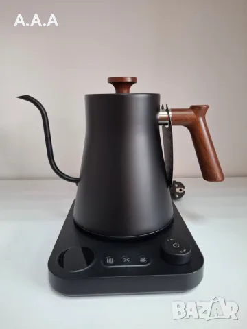 Електрическа кана Gooseneck, 1л, контрол на температурата, LED дисплей, инокс 1200W