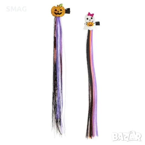 Halloween фиби за коса черни с тиква и духче за момичета_1239899
