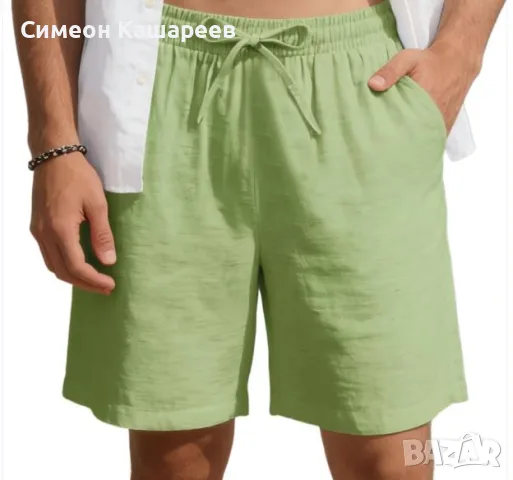Мъжки ежедневни ленени къси панталони