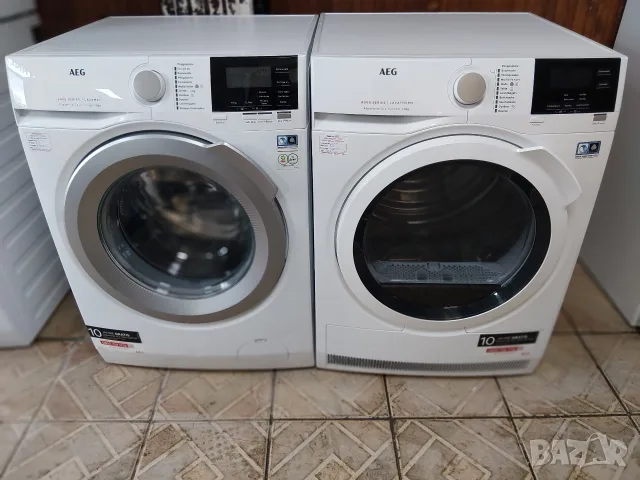 Комплект пералня и сушилня Аег Aeg 6000 Series 8кг А+++ с 2 години гаранция! 