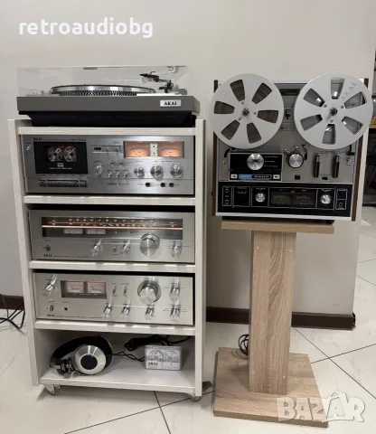 аудио сет AKAI Усилвател AM-2450, Тунер AT-2450L, Дек GXC-709D, Грамофон AP-206C , Магнетофон + рак