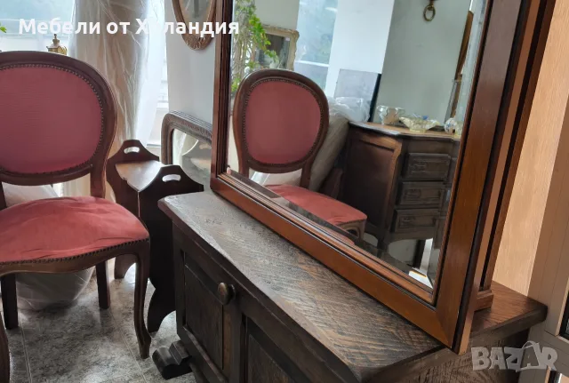 Огромно огледало с дъбова рамка, снимка 3 - Огледала - 56623019