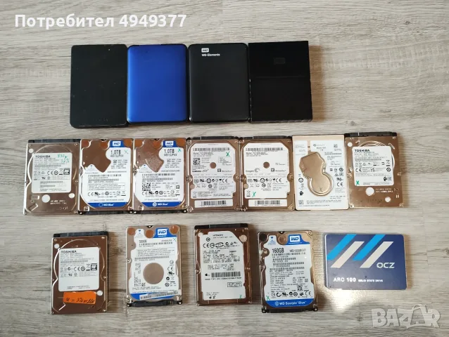 РАЗЧИСТВАНЕ хард дискове  HDD 2.5"