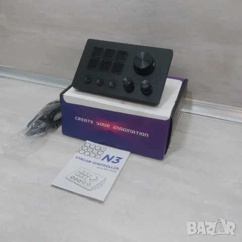 Професионален Стрийм Контролер N3 Stream Controller Deck (6 LCD бутона + 3 Въртящи)