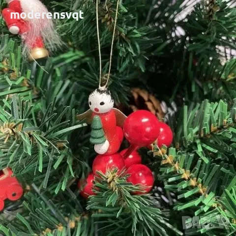Дървени фигурки за елха 30 бр., снимка 5 - Декорация за дома - 56629453