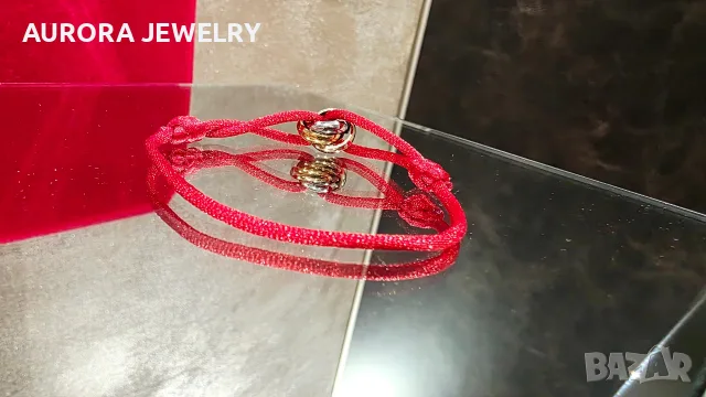 CARTIER Trinity Red Strap Унисекс Гривна Червен Конец, снимка 7 - Гривни - 56675132