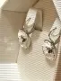 Swarovski sylver-tone crystal drop обеци, снимка 6