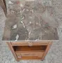 Дъбово антикварно шкафче с каменен плот, снимка 3