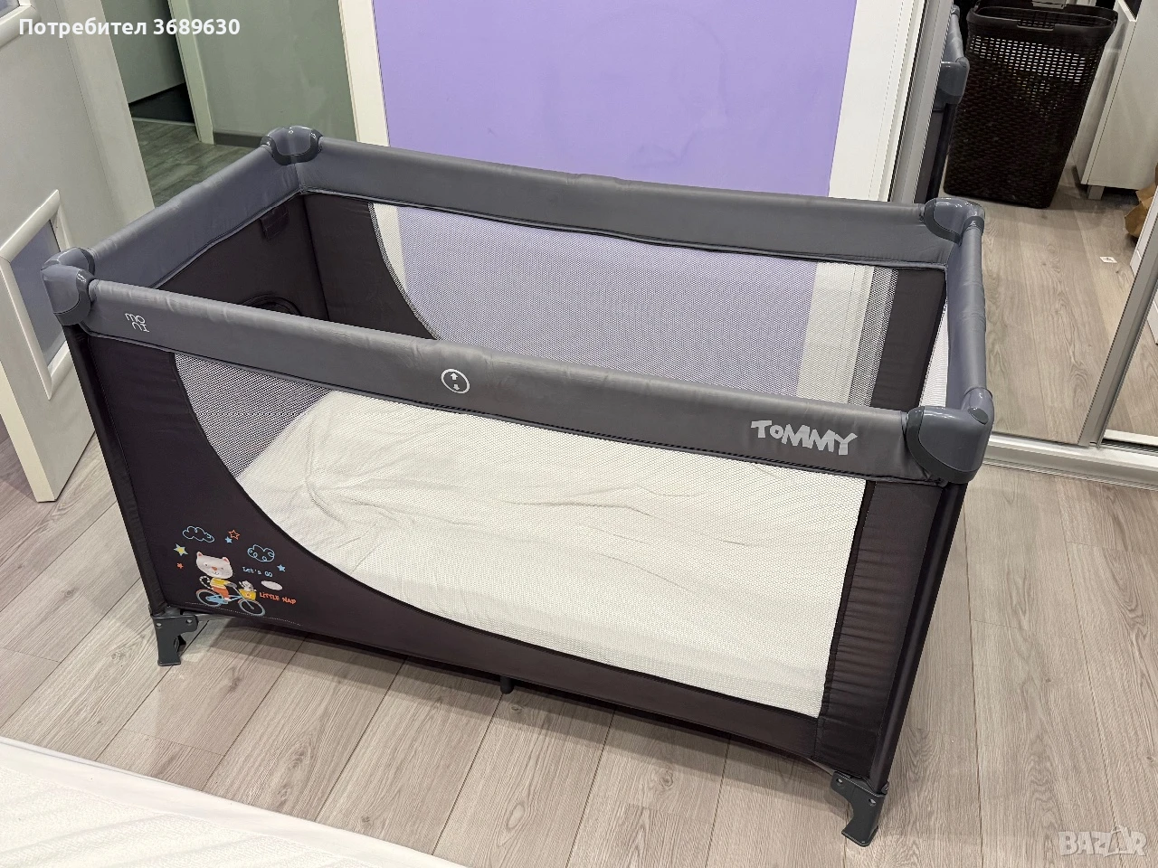 Кошара за бебе Moni Tommy + матрак, снимка 1