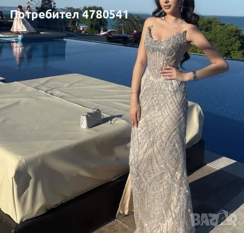 Бална рокля с камъни, снимка 2 - Рокли - 56688264