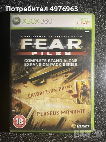 Игра за Xbox 360 FEAR Files - Xbox 360 F.E.A.R. Files Xbox One Игри and Xbox Series X|S 