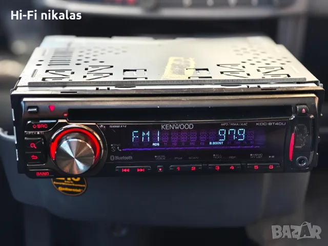 FM стерео авторадио касетофон CD MP3 USB плейър KENWOOD KDC-BT40U