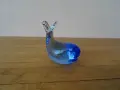 Стъклена фигура Син кит Мурано , снимка 2
