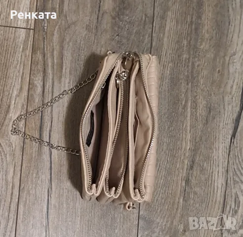 Дамска мини чантичка в бежово, снимка 3 - Чанти - 56749694