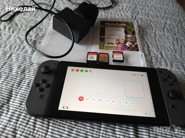 Nintendo Switch+ 3 игри + micro SD 128 GB, снимка 5 - Nintendo конзоли - 56620503
