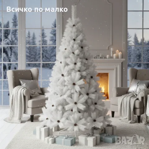 Коледна елха снежно бяла или зелена