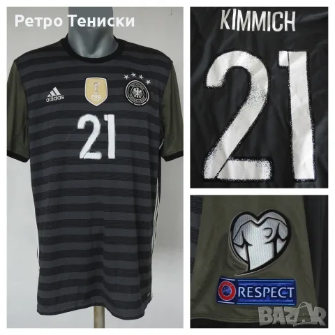 Тениска на Germany • гостуващ екип • Kimmich #21 • adidas • зелено • размер XL • сезон 2016 • Мъже