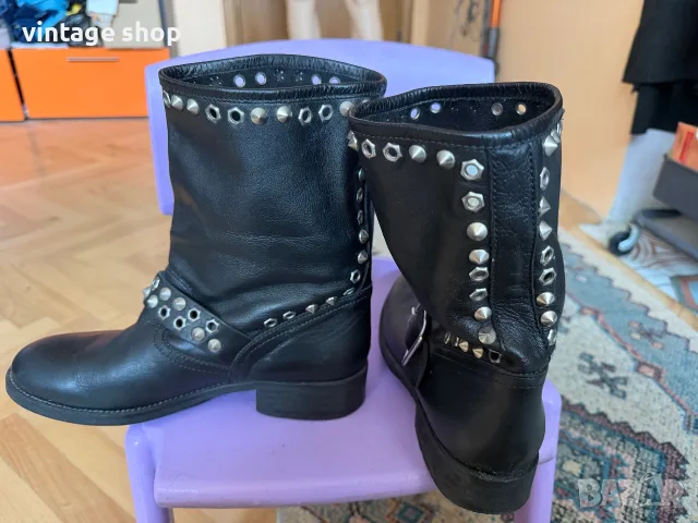 Ботуши Pinko (biker boots), размер 39, снимка 3 - Дамски ботуши - 56574487