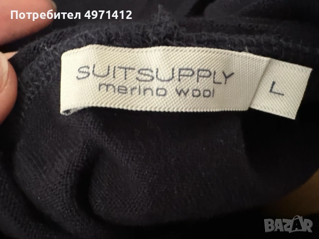 Пуловер от мериносова вълна Suitsupply, снимка 3 - Пуловери - 56561944
