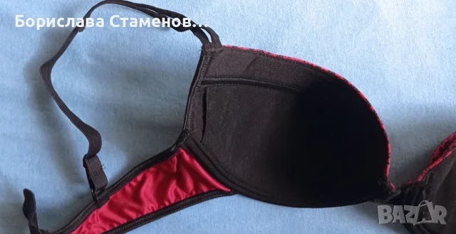 Сутиен червено и черно, снимка 3 - Бельо - 56579784