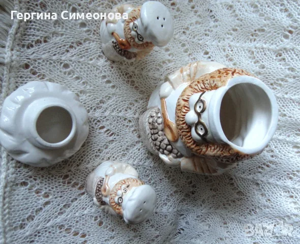 Комплект буркан с две солници, снимка 5 - Други - 56561941