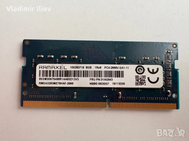 RAM Ramaxel 8GB DDR4 2666MHz SO-DIMM за лаптоп / Mini PC