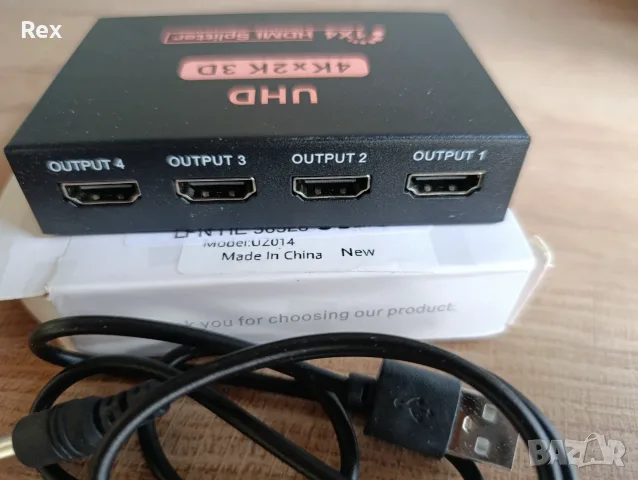 HDMI Сплитер (Разклонител) 1x4 – 4K x 2K 3D, снимка 3 - Стойки, 3D очила, аксесоари - 56737457