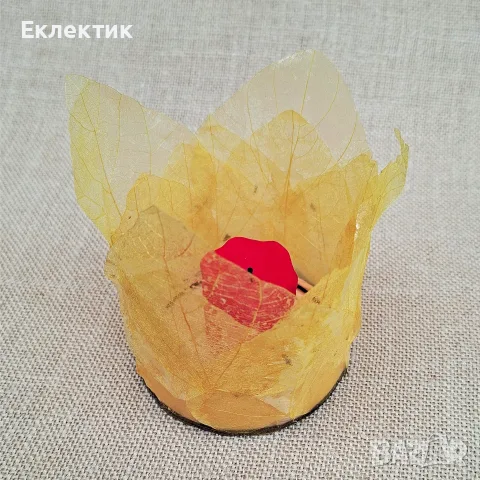 Фенер със скелетни листа, снимка 2 - Декорация за дома - 56652729
