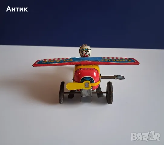 Стара Ламаринена Играчка Самолетче CIRCUS от Соца, снимка 7 - Колекции - 56642331