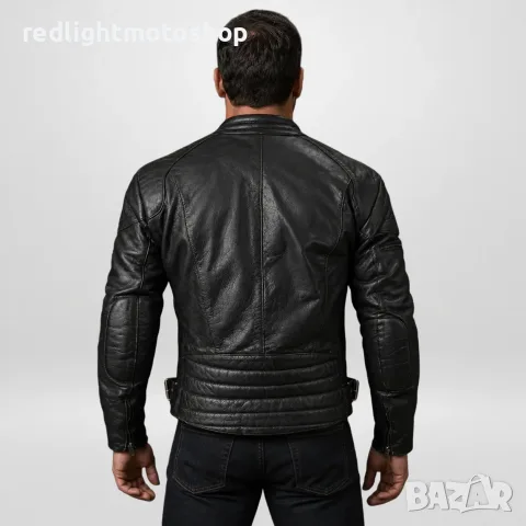 Мъжко кожено мото яке XL, снимка 3 - Аксесоари и консумативи - 56590190
