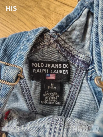 Дънков гащеризон Ralph Lauren за 6-12м, снимка 4 - Бебешки гащеризони - 56738214
