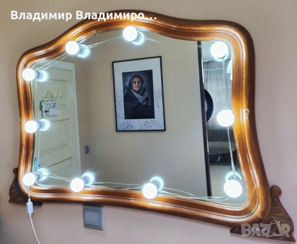 винтидж шкаф с огледало , снимка 4 - Шкафове - 56553493