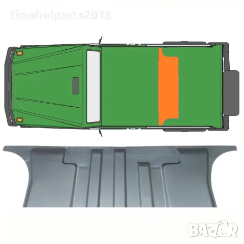 Ремонтен панел за заден под Mercedes G-Class W460/W461/W463 (1979+) – вариант 1