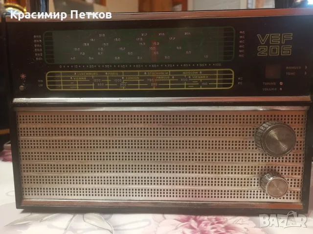 Радиоапарат ВЕФ 206-FM, снимка 4 - Радиокасетофони, транзистори - 56748620
