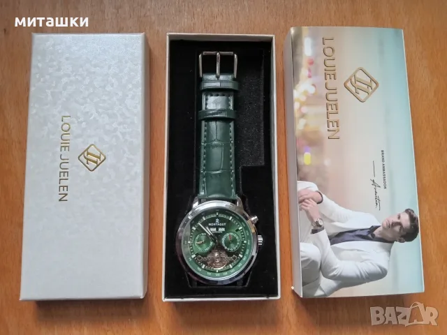 Мъжки часовник хронограф aвтоматик, снимка 6 - Мъжки - 56734457