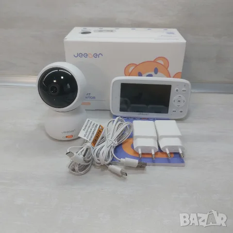 Чисто Нов Смарт Видеоняня Jeeber Smart Monitor VB816PRO – С Wi-Fi, Моторизирана Камера (Pan/Tilt)