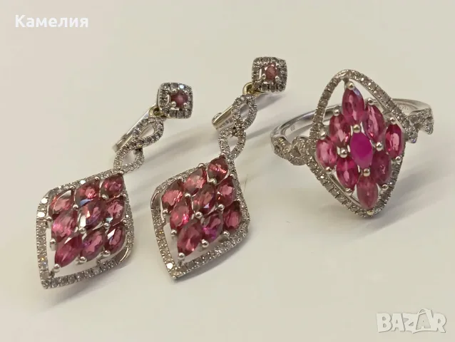 Златен комплект с брилианти 