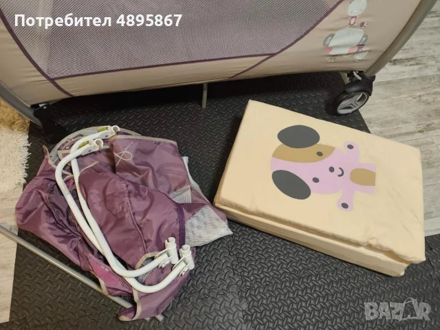 Сгъваема кошара Cangaro Relax със сгъваемо матраче, снимка 5 - Кошарки - 56665850