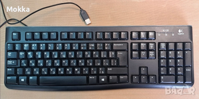 Клавиатура Logitech K120.
, снимка 3 - Клавиатури и мишки - 56724447